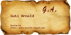 Guti Arnold névjegykártya